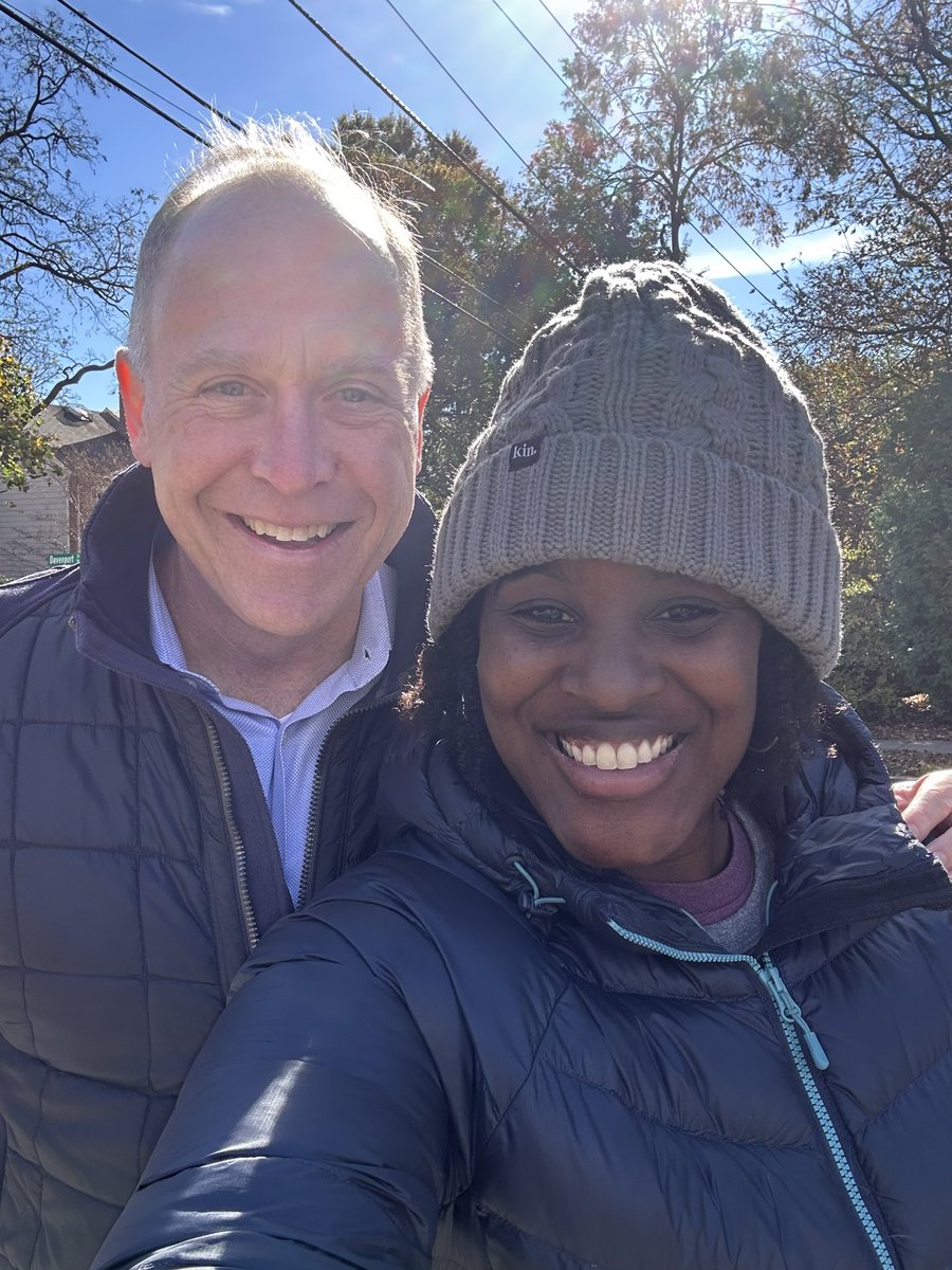 Out at Murch Elementary in Ward 3 chatting with voters about <a href="/michael_sriqui/">Michael Sriqui</a>. Ran into <a href="/BrianforDC/">Brian Schwalb</a>!