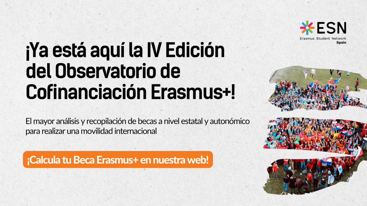 ESNSpain's tweet photo. Hoy, 8 de noviembre, estamos en la Oficina del Parlamento Europeo en España presentando la IV Edición de nuestro Observatorio de Cofinanciación Erasmus+, analizando la situación estatal y por CCAA de financiación relativa a la movilidad internacional 🚀 https://t.co/V8sG5jF3Tr