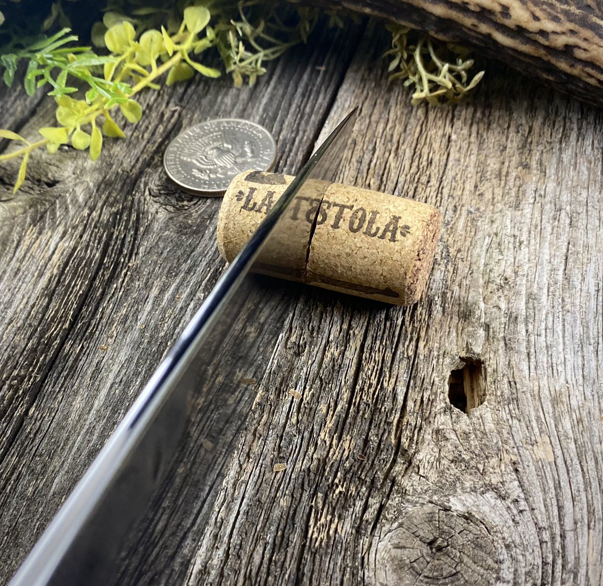 DiplomaticArrow's tweet photo. Chef knife - is forged out of 80crv2 high carbon steel. It has radiused tapered spine &amp; 1/8” at its thickest, 12” overall length with a 7.75” wicked sharp edge! The handle material is Texas mesquite with some 3/32”brass pins to match! -NOT AVAILABLE- https://t.co/JCoAu0Yskn