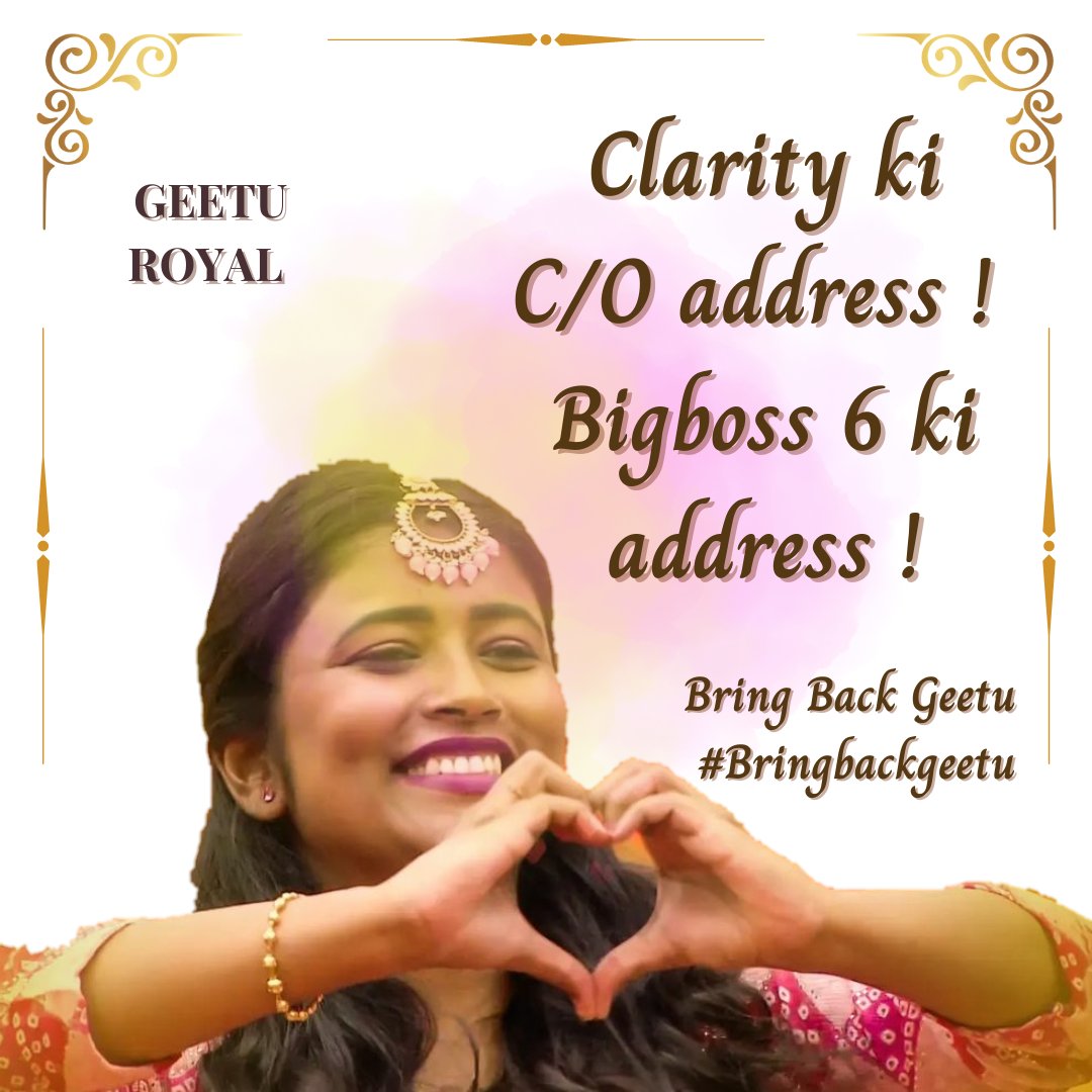 geeturoyalarmy's tweet photo. #Bringbackgeetu https://t.co/K7P654SXWU