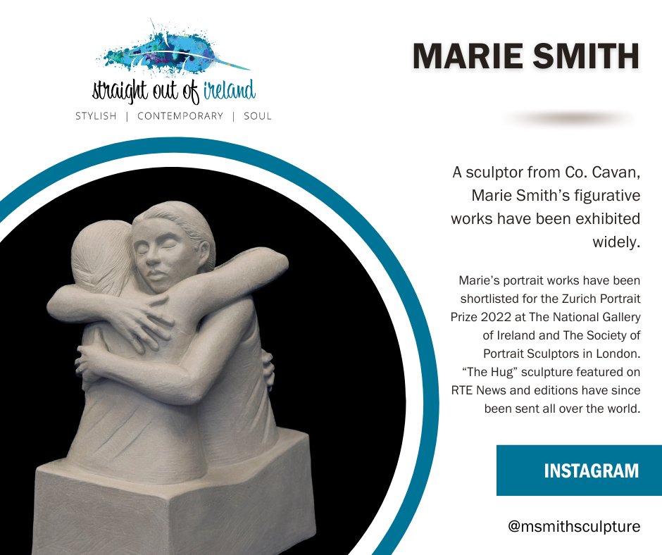 Our next Straight Out of Ireland artist is Marie Smith!

Check out Marie's prize-winning sculptures at mariesmith.net

#IDCPhila #irishartphiladelphia #straightoutofireland #IrishPhiladelphia

@CavanBWC