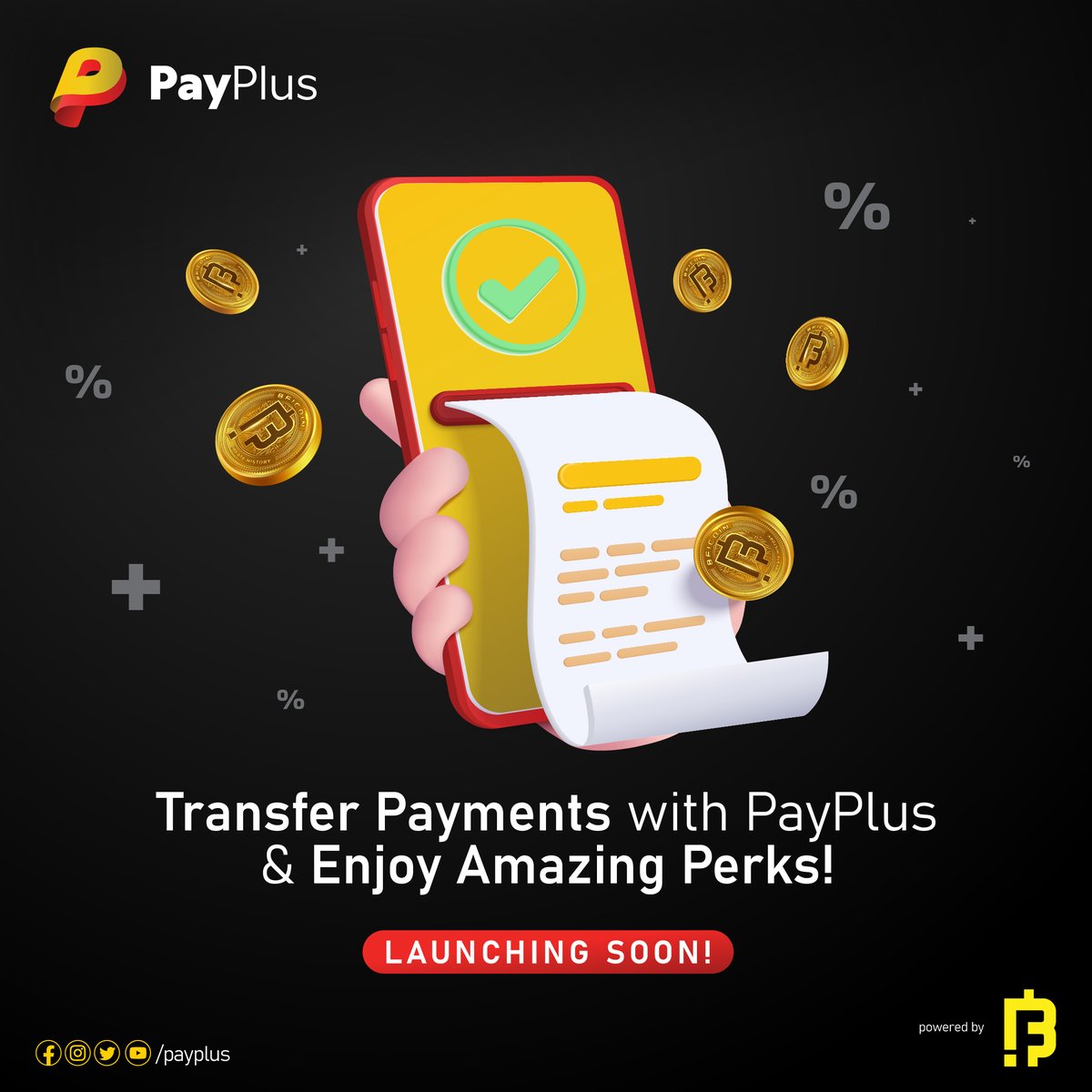 PayPlusOfficial's tweet photo. Making multiple #payments at once has never been easier! 💸
Organize &amp; #transfer employee salaries or multiple payments instantly. 💰
Enjoy exclusive perks and rebates only with PayPlus transactions.
#PayPlus - Powered by #BFIC 🚀
#COMINGSOON ⏳#cryptocurrency #PaymentGateway https://t.co/qFoBFPacOI