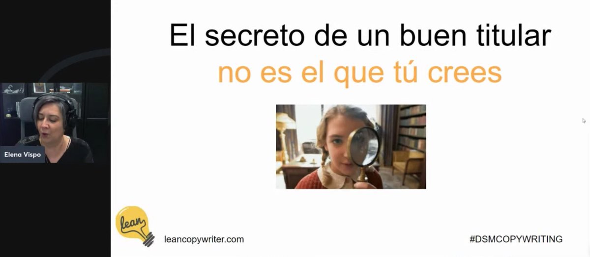 ➡️ Elena Vispo: El secreto de un buen titular es LA INVESTIGACIÓN 🧐🧐 #DSMCopywriting
