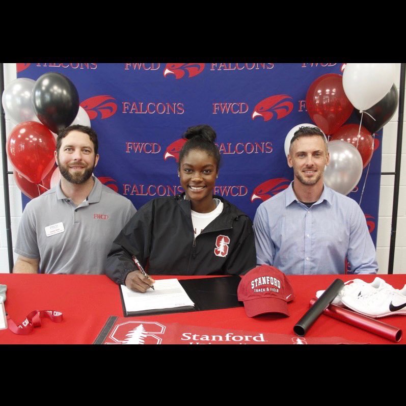 FWCD_Athletics's tweet photo. SIGNED! Congratulations to Rachel Nelson ‘23 on signing to run track at Stanford University! We are so proud of your incredible accomplishment and can’t wait to watch all of your future success!

#FWCDAthletics #FWCDFalconsForward https://t.co/O1u7uMSSoO