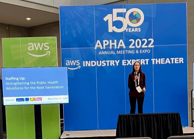 Did you catch our industry expert theater at #APHA2022? Stop by <a href="/phaboard/">Public Health Matters</a> booth #241 to chat more about the #PublicHealth #Workforce Calculator: ph.phnci.net/calculator