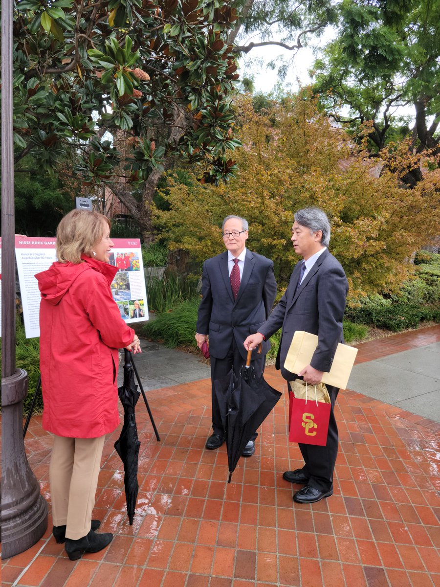 SCkaji's tweet photo. I met with Japanese Consul General Kenko Sone at the USC Nisei Rock Garden yesterday, along with USC President Carol Folt and SVP Glenn Osaki. Fight on! https://t.co/xZk7HyUG2G