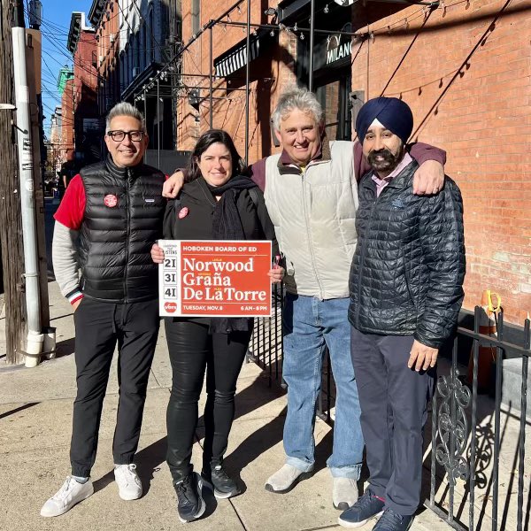 RaviBhalla's tweet photo. Just voted! No matter your choice, making your voice heard on #ElectionDay is an important part of our democracy. I’m glad to have voted for @LTLHobokenBOE for school board, @RobMenendez4NJ for Congress &amp; the entire Democratic team up for election. 

Polls are open until 8pm! https://t.co/5OnbT3HESO