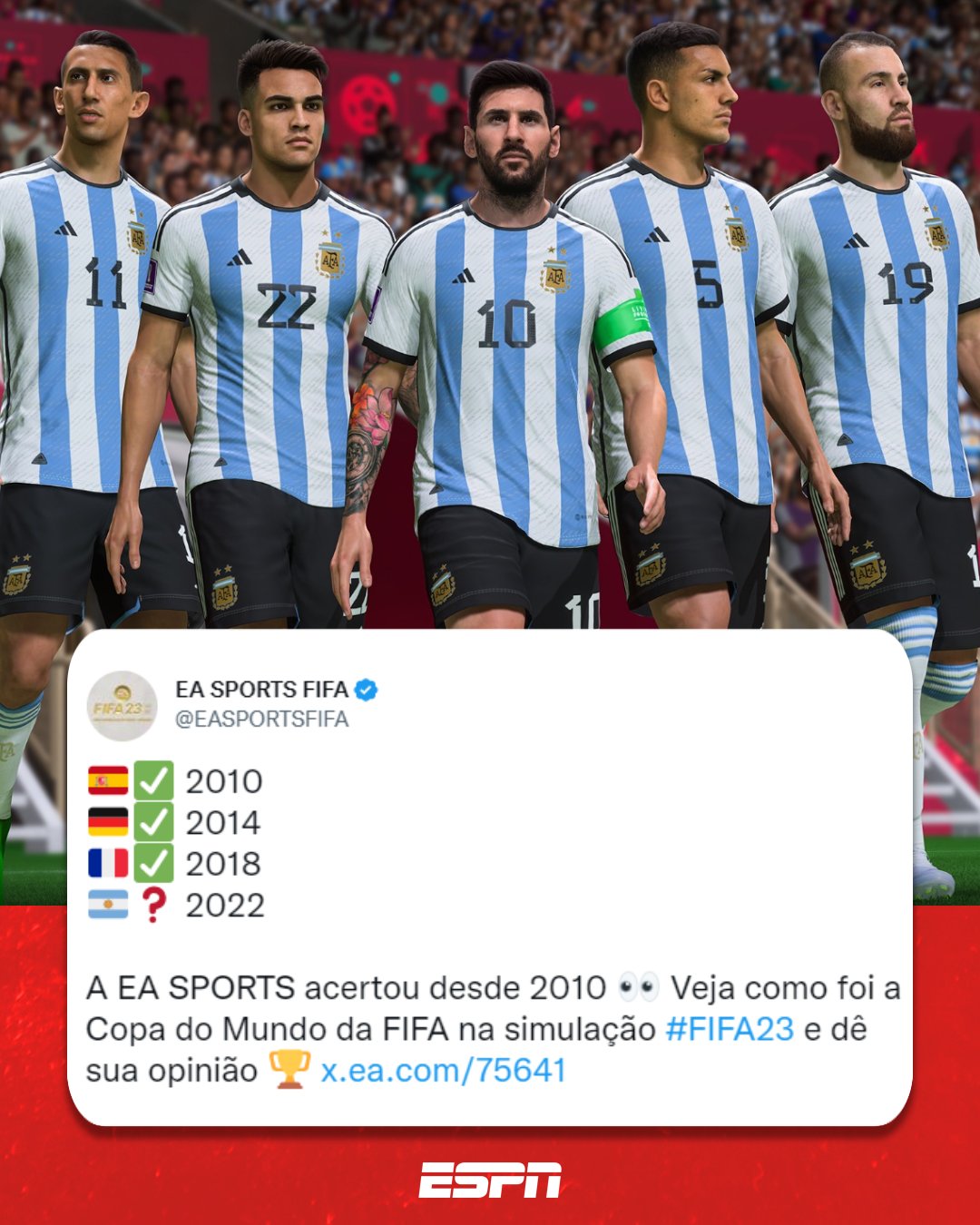 SportsCenter Brasil on X: A EA Sports divulgou a previsão para a