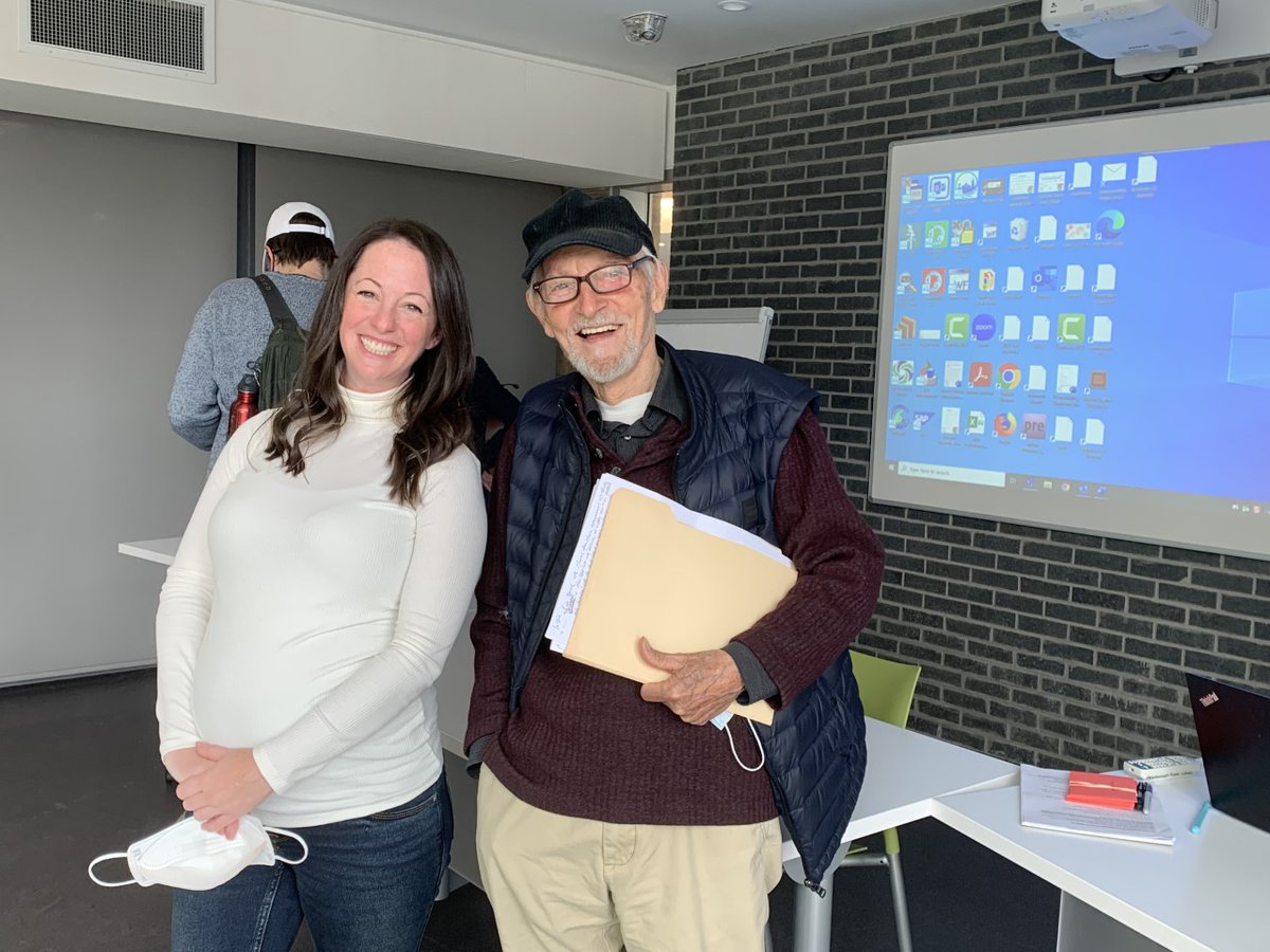 PGuildCanada's tweet photo. PGC staff member, Monique and PGC Member, Mark Finnan teamed up to speak about PGC at the Peterborough Library! https://t.co/4aIEgXzHF7