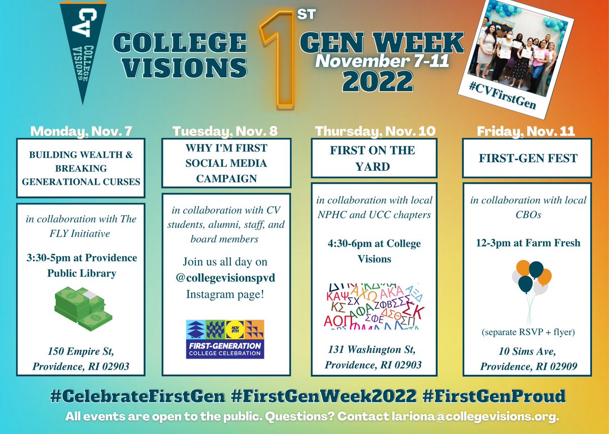 Ariseducation's tweet photo. Come join us for #FirstGenWeek2022! https://t.co/tP8gVHyjBR