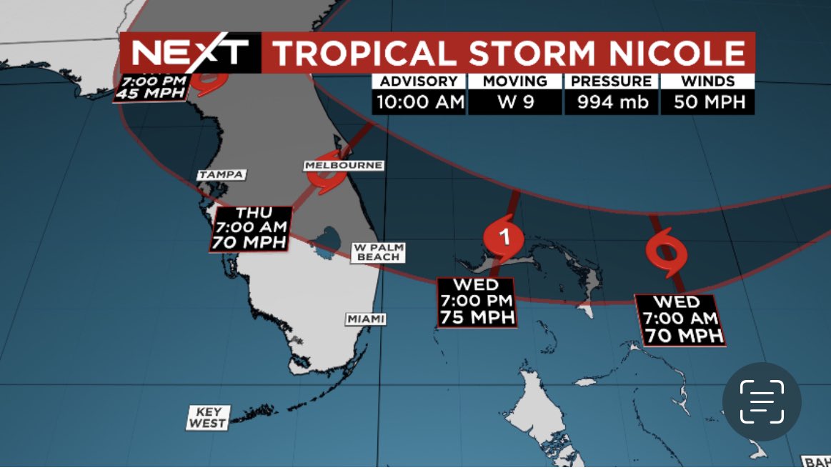 Ted Scouten (@cbs4ted) on Twitter photo Keep up with the latest on #Nicole Next Weather meteorologist <a href="/LissetteCBS4/">Lissette Gonzalez</a> has the latest at noon <a href="/CBSMiami/">CBS News Miami</a> Keep up with the latest on #Nicole Next Weather meteorologist <a href="/LissetteCBS4/">Lissette Gonzalez</a> has the latest at noon <a href="/CBSMiami/">CBS News Miami</a>