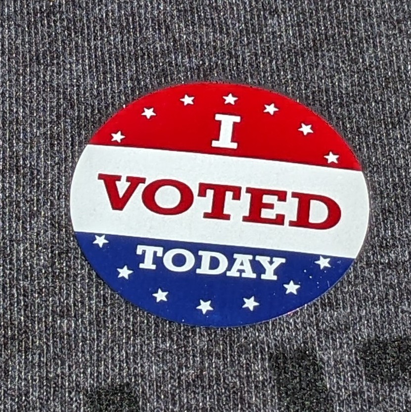 While I frequently love posting pictures of the "I Voted!" stickers that come with voting in every election, something about this election feels more special than usual.

Democracy is special to me, and elections are particularly so.