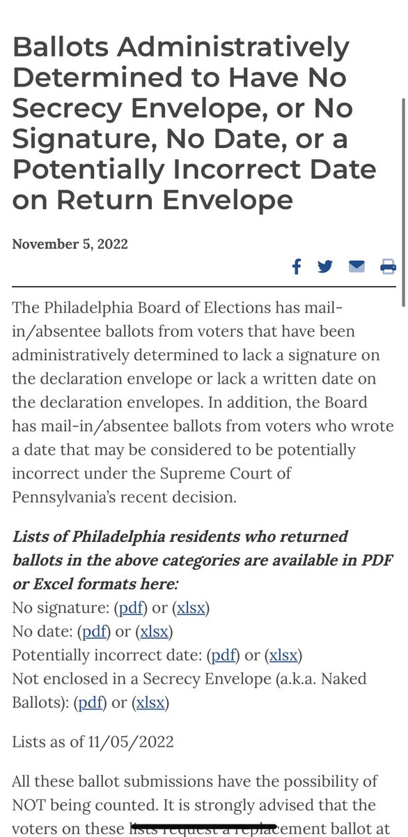PHILADELPHIANS! nearly 3,600 ballots are at risk of being invalidated because of incorrect date issues. Check this list for your name and fix your ballot ASAP if you’re on it! vote.phila.gov/news/2022/11/0… #vote #PAVotes #philadelphia