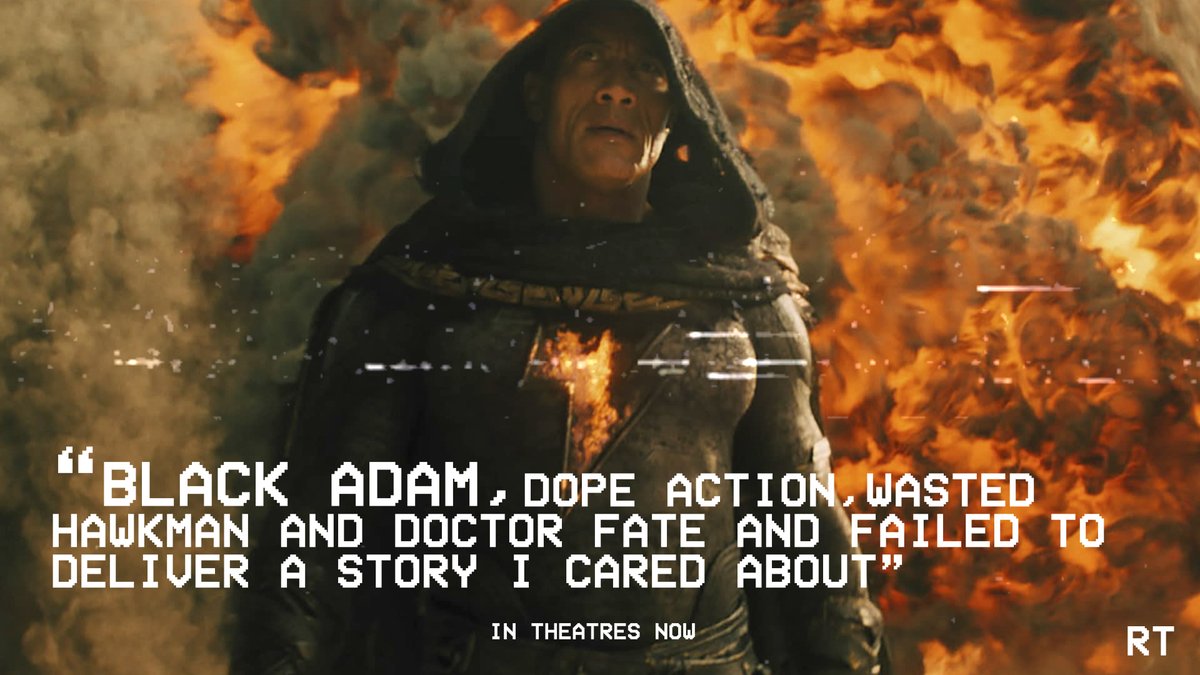 ReelReelTalk's tweet photo. Reel Talk. @blackadammovie had great action but failed to deliver meaningful stories on the other great characters. Wanted more from Doctor Fate and Hawkman.  They deserved better.
#DC #BlackAdam #dccomics #superheroes #antihero #action   #therock #superman #DoctorFate #Hawkman https://t.co/okTS37XdQ2