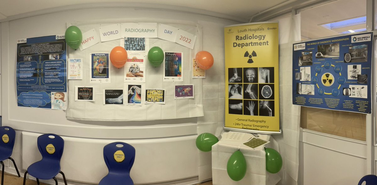 Happy world radiography day to all our colleagues at home and worldwide, from the team here in OLOL. Certainly the time to recognise the amazing work we do 👏🏻👏🏻🩻☢️🦴@iirrt @RCSIDrogheda @WeHSCPs @isrrt #worldradiographyday2022