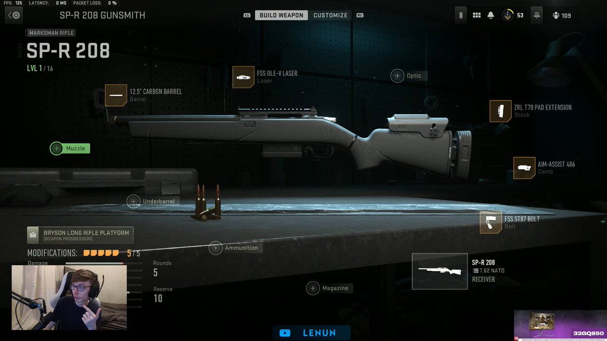 LenunLH's tweet image. This sniper is unfair.... The MOST OP Sniper SP-R 208 Build in #MWII (With Tuning)⬇️