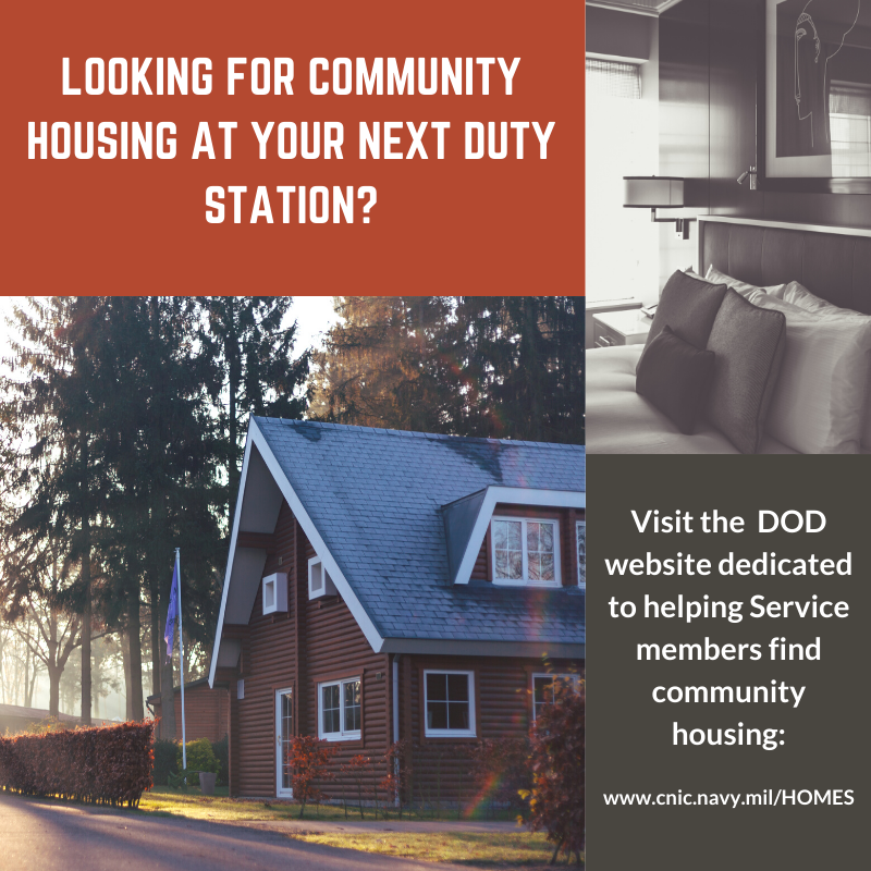 Looking for community housing at your next duty station? Check out HOMES.mil the official Department of Defense (DOD) website dedicated to helping Service members find housing. Visit CNIC.navy.mil/HOMES for more information. #NavyHousing #USNavy