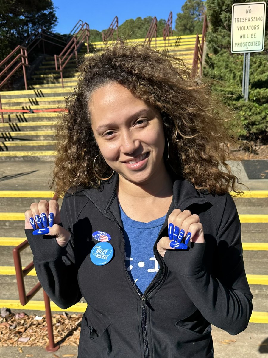 Shout out to Jennifer, who cast her ballot today and is sporting some awesome #TeamWiley nails!