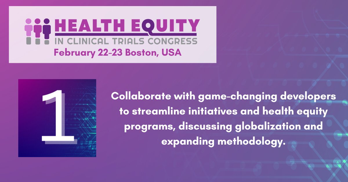 The networking opportunities might be the #1 reason you should attend Health Equity in Clinical Trials Congress next year!
hubs.ly/Q01rtB_-0
#healthequity #healthequityinclinicaltrialscongress #healthequityinclinicaltrials #diversityinclinicaltrials #diversity