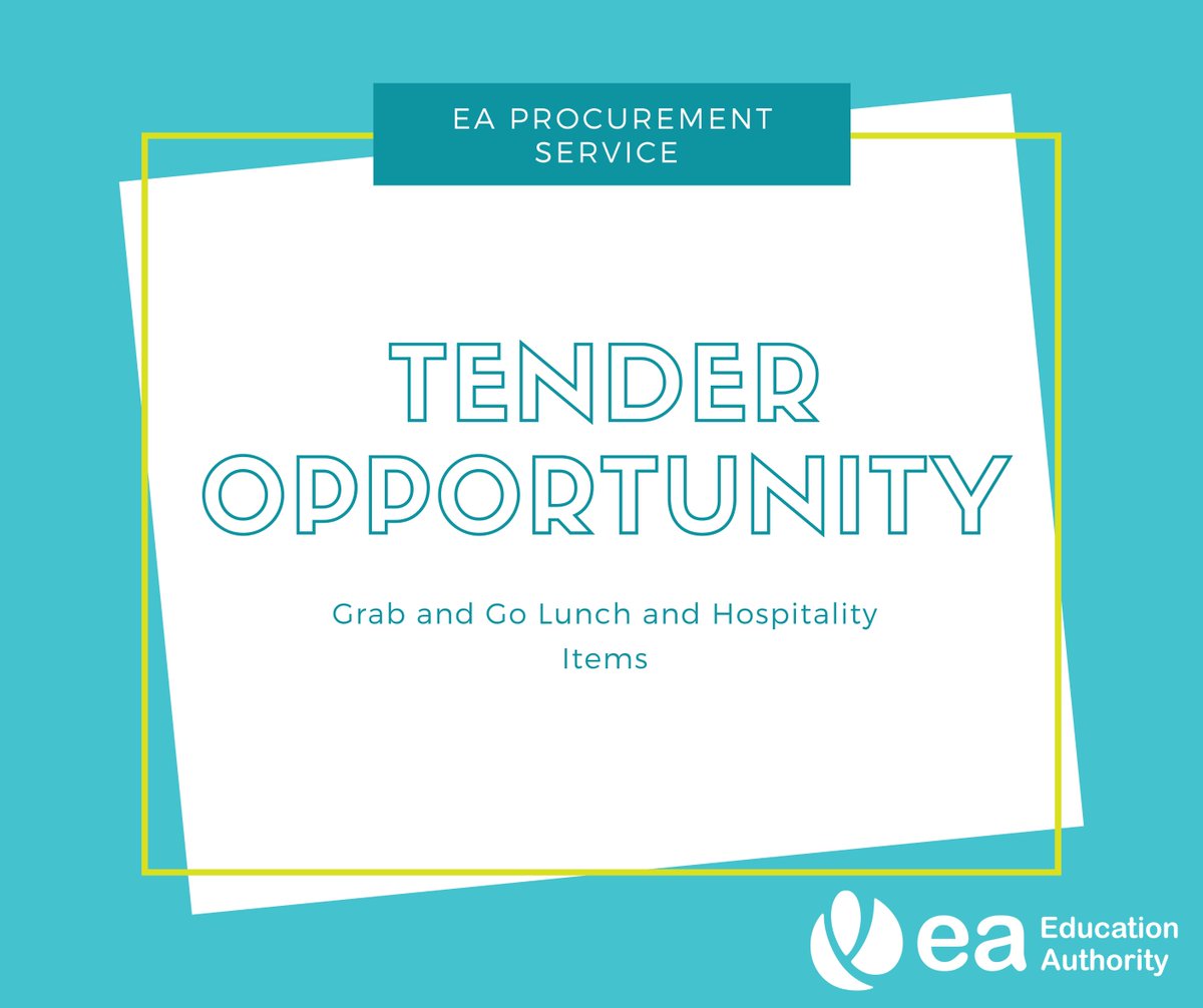 📢Tender Opportunity:  Grab and Go Lunch and Hospitality Items (CAT-22-004)

Tender documentation now live and closes on 7 December 2022. 

For more information, visit: ow.ly/9aSG50LxQct? 

#EAProcurement