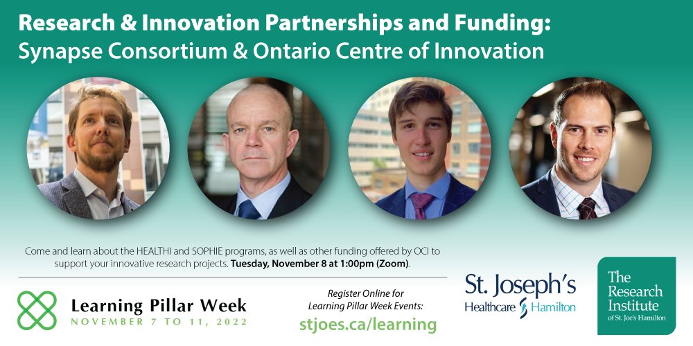 ResearchStJoes's tweet photo. Happening today at 1pm: "Research &amp; Innovation Partnerships and Funding: @SynapseLifeSci and @OCInnovation." Come learn about the SOPHIE and HEALTHI programs and other funding opportunities. Learn more at https://t.co/rBEtlNUXnE. Register here: https://t.co/o35KN4ZVR9 | #LPW22 https://t.co/7QAMFhOK7U