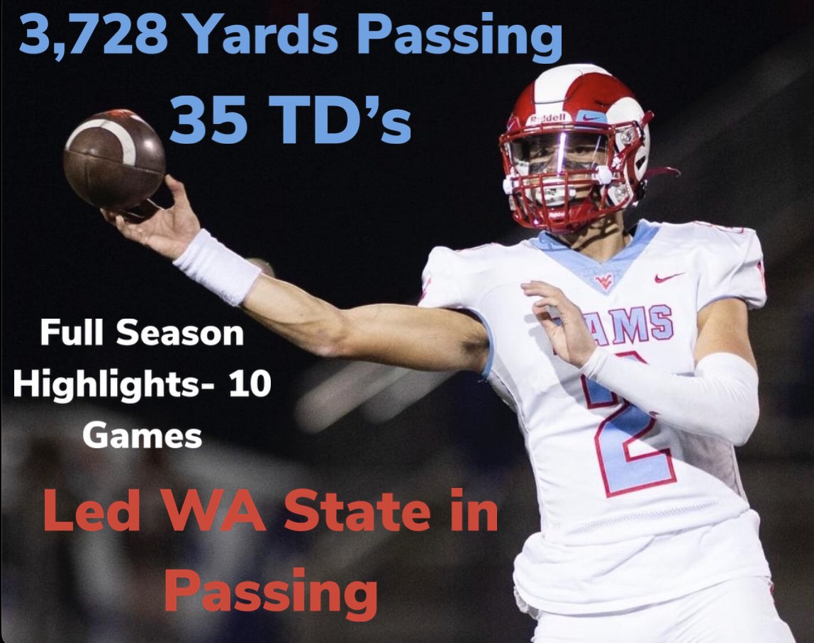 skyler cassel on Twitter: "https://t.co/9DdiOudvQx Full Season Highlights- 10 Games 3,728 Passing Yards | TD's | 65.4% Completion 116.3 QB Rating | 6 Records | 3 Valley Records