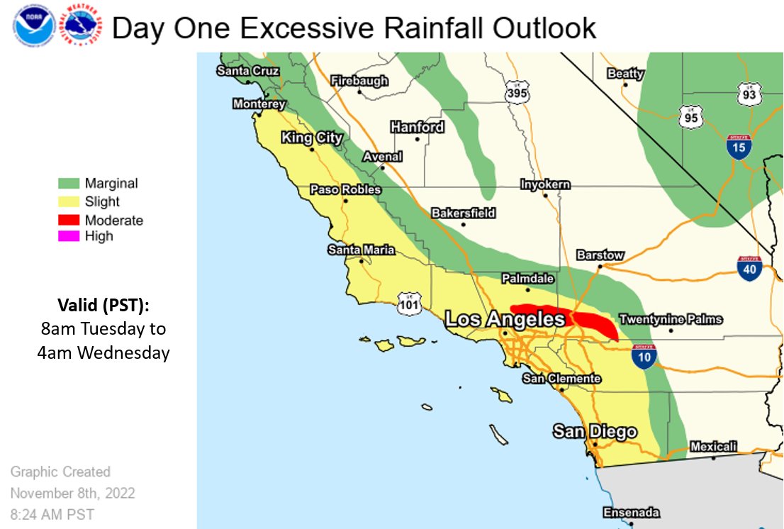 NWS Weather Prediction Center on Twitter "A Slight Risk for Excessive