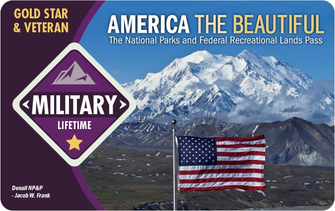 A new lifetime military pass is available for U.S. Military Veterans and Gold Star Families. 🇺🇸

The pass provides free entrance to more than 2,000 federal recreation sites, including national parks, wildlife refuges, and forests. 

👉nps.gov/planyourvisit/…