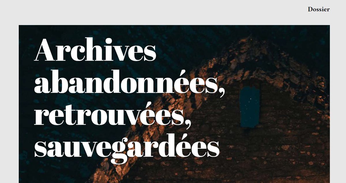 J'ai reçu aujourd'hui la dernière livraison d'Archivistes ! <a href="/Archivistes_AAF/">AAF</a> 
Très heureux - et très fier - d'en avoir coordonné le dossier, autour d'une question qui réunit archivistes, historiens et professionnels de la conservation