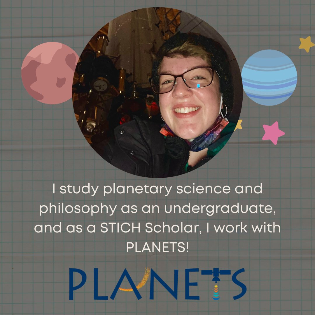 cstlnau's tweet photo. This week's STICH Scholar Spotlight is one of our returning scholars, Claire Gibson! 

Swipe to learn more about Claire and the PLANETS project! 😎🌠⭐

#STICH #PlanetaryScience #STEM https://t.co/tSXRdrmNB1