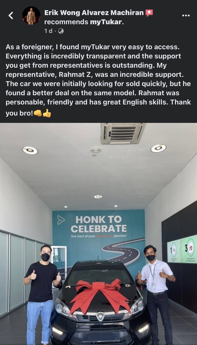 Hi. Nak cari kereta terpakai? Jum saya bantu. Terdapat lebih dari 1000+ pilihan kereta dgn harga dan kualiti yang terjamin.

🚨Tiada Processing Fee
🚨Tiada Caj Tersembunyi

Berminat boleh hubungi
010-7987876  - Rahmat
wasap.my/60107987876