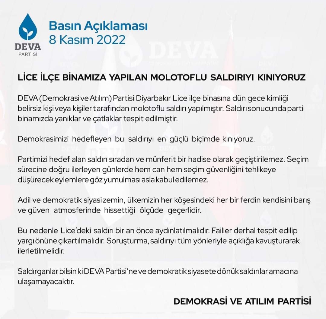 Bu saldırıyı kınıyor ve bir an önce faillerin yakalanıp yargılanmasını dilerim. <a href="/alibabacan/">Ali Babacan</a> <a href="/mSamitopbas/">Mahmut Sami Topbaş</a> <a href="/selcukludadeva/">Konya Selçuklu Deva Partisi</a> <a href="/av_selman/">selman uçar</a> <a href="/KaracaSeyit/">Dr.Seyit Karaca</a>
