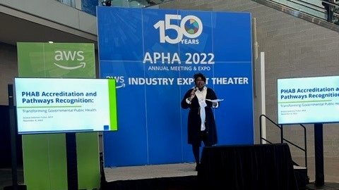 Thank you to all who attended the <a href="/phaboard/">Public Health Matters</a> Accreditation and Pathways Recognition Industry Expert Theater at #APHA2022 🙏 Stop by our booth to continue the conversation: phaboard.org