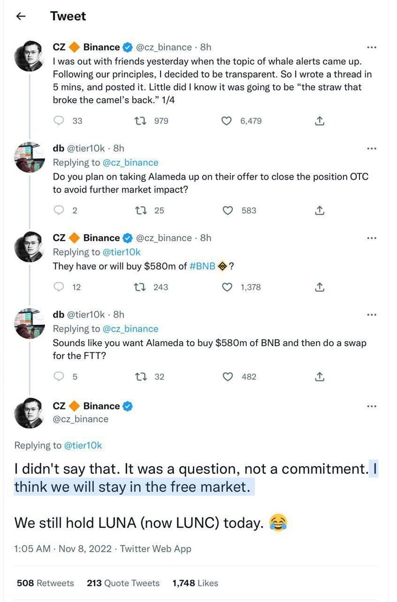 $FTT dropping huge now. Be safe and carefull regarding any financial Decision. Join us on telegram for more essential &amp; latest crypto stuff. 
Join by Link only 👇
telegram.me/Cryptomoneymak…
#Bitcoin #Ethereum #SOL#FTT #BNB #BSC #cryptos #cryptocurrency