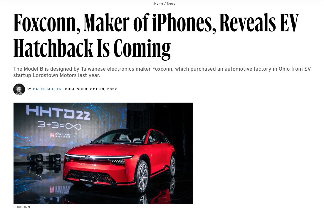 Ajchatham's tweet photo. "Phones are eating cars" is an easy conclusion to draw when you read a headline like this &amp; see foxconn taking over Lordstown motors. 

The actual outcome is likely to be a bit different https://t.co/hMvQM14Lpu
