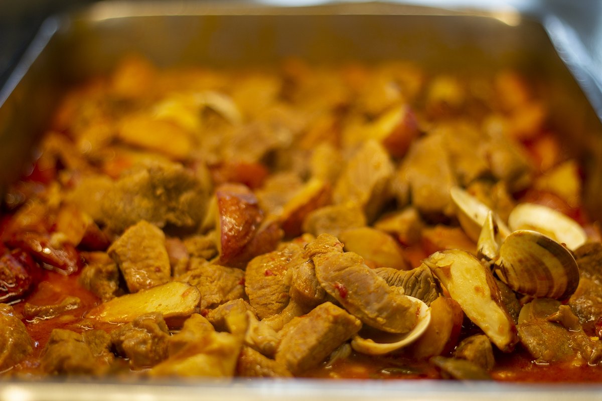 DiningGSU's tweet photo. International Education Week continues today as we travel to Portugal. Join us at Piedmont Central Dining Hall from 11 a.m. – 4 p.m. and try our Portuguese Pork with Clams and our Seafood Cataplana. #GSUIEW https://t.co/K4sTwLW4kV
