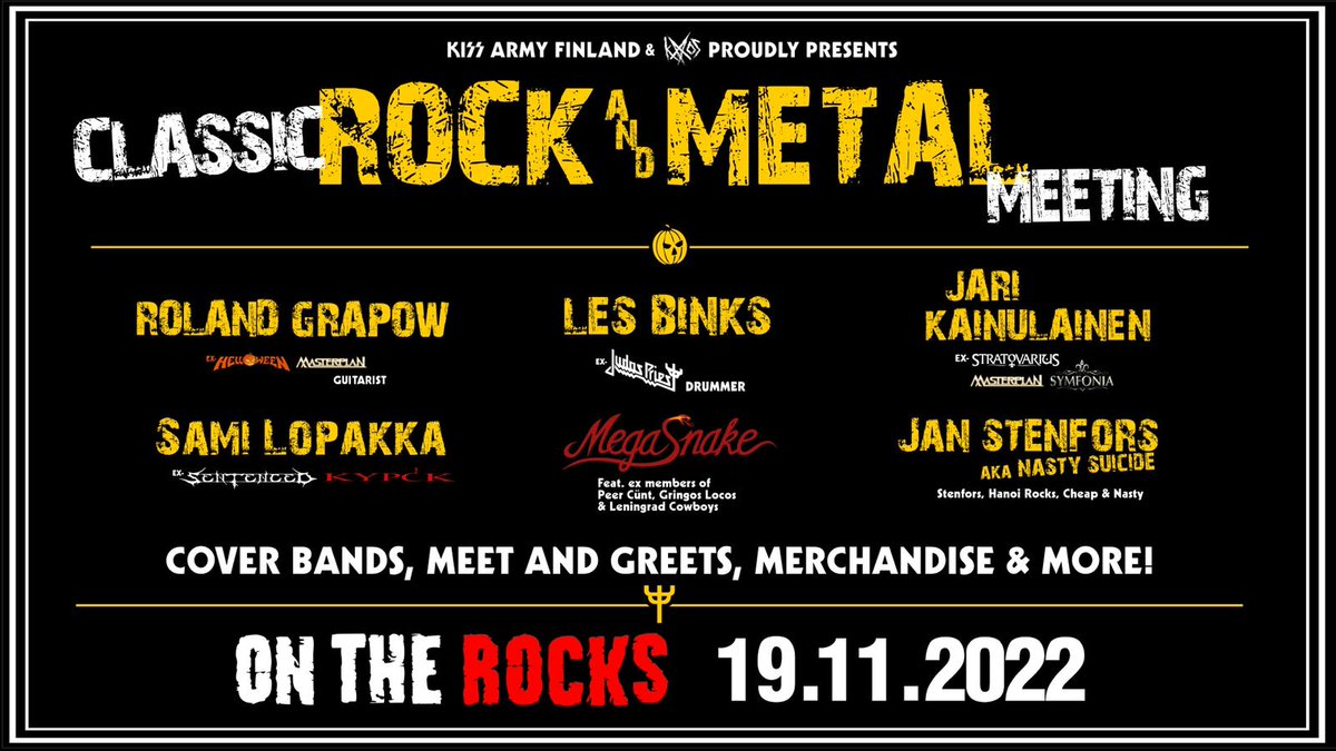 Classic Rock and Metal meeting in Helsinki 2022/ON THE ROCKS
rocks.fi

#finnishmetal #finnishmetalhead #suomimetalli #metalmusic #metallimusiikki  #musiikki #judaspriest #helloween #suomimetalli #sentenced #finnishmusic #keikka #metalli #musiikki #finnishmetalhead