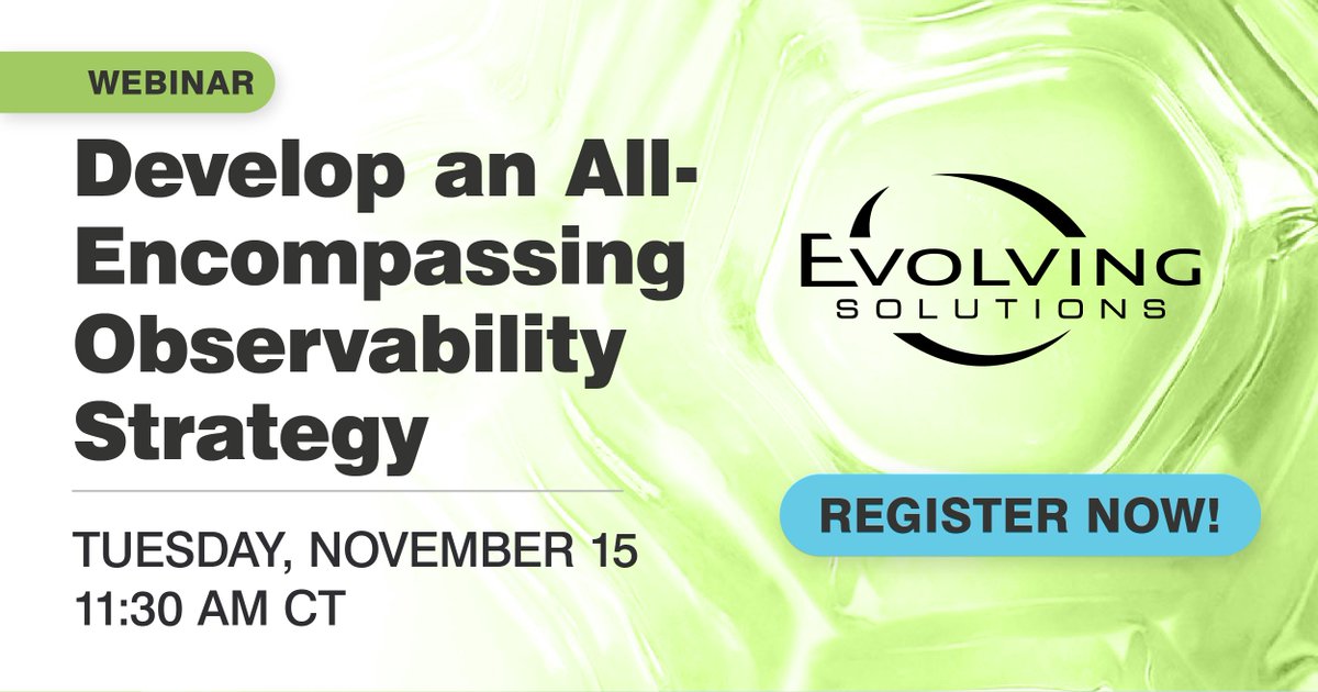 EvolvingSol's tweet photo. Register Today! Join Evolving Solutions and IBM to learn how a proactive approach to observability can transform your organization. https://t.co/rhMDLMmbOg #ModernOperations #Observability #IBM #Instana https://t.co/xgZxSVUh6x