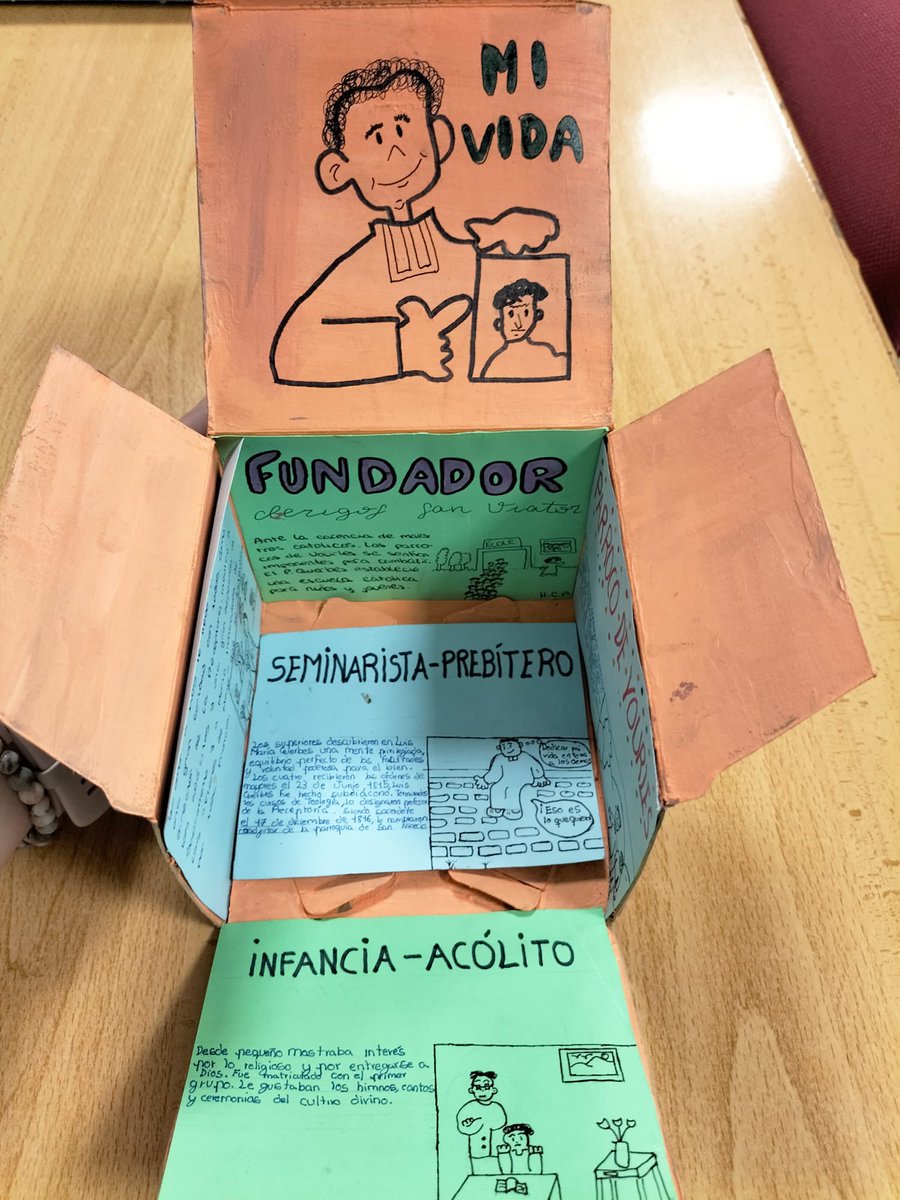 FatimaColegio's tweet photo. Los alumnos y alumnas de 1°-2° ESO han estado trabajando durante el mes de octubre la vida de nuestro fundador. ¡Mirad con cuánta creatividad lo han plasmado! 🎨
#Octubre
#MesQuerbesianoViatoriano
#SomosViatores
#MasLuz
#1y2ESO https://t.co/o57gZHT5ui