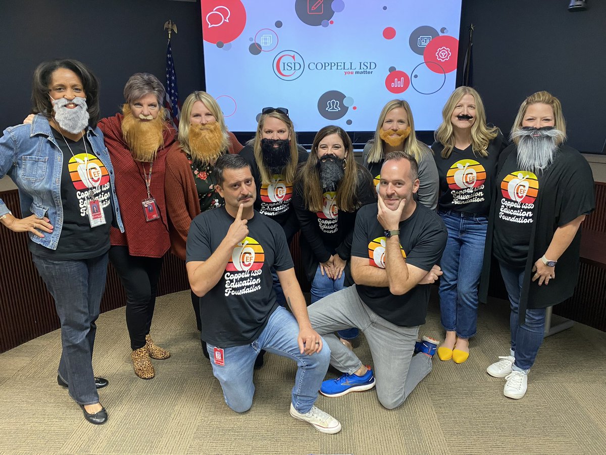 It looks like the rest of the team decided to join us during No-Shave November! Hmmm who looks the best so far? #cisdworkingtogether