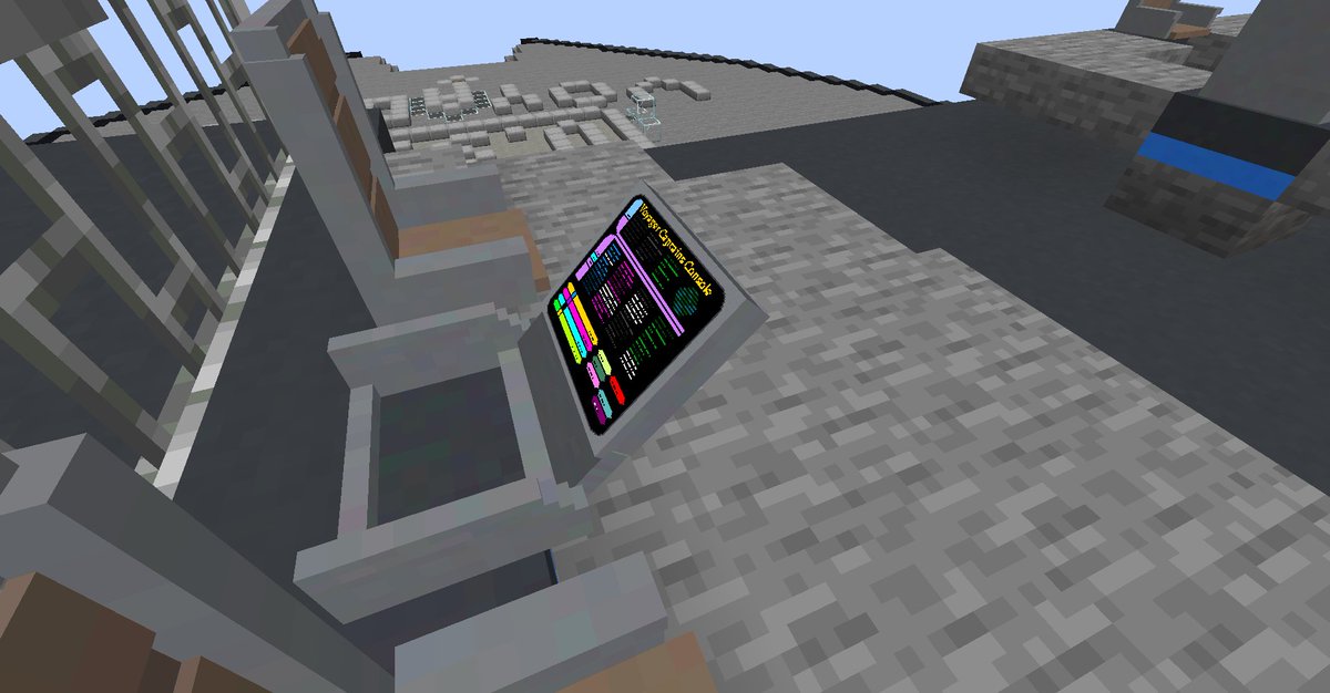 DrBlockheadMC's tweet photo. The center console computer the captain users in #Voyager with right click open option, with the same base as the chairs.

Chairs are sittable.

#minecraftmods #ussvyoyager #minecraft #curseforge #StarTrek #StarTrekVOY #StarTrekUniverse https://t.co/6lOlzqEVhj