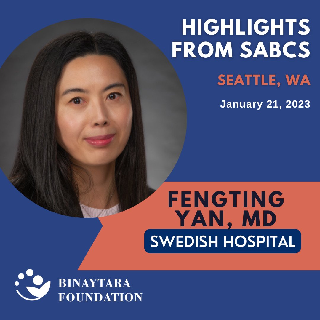 binaytara's tweet photo. We are excited to announce Dr. Fengting Yan as the co-chair of our Highlights from SABCS Conference! We look forward to the continued impact that her leadership and expertise will have at our meetings. #DrFengtingYan @ProvSwedish #BTFSABCS23 #2023Events #JanuaryConference #CME https://t.co/V6tHE6DYhP