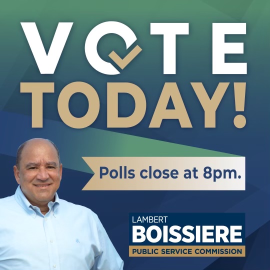 Make your vote count today! Tell your family and friends. Polls close at 8pm.