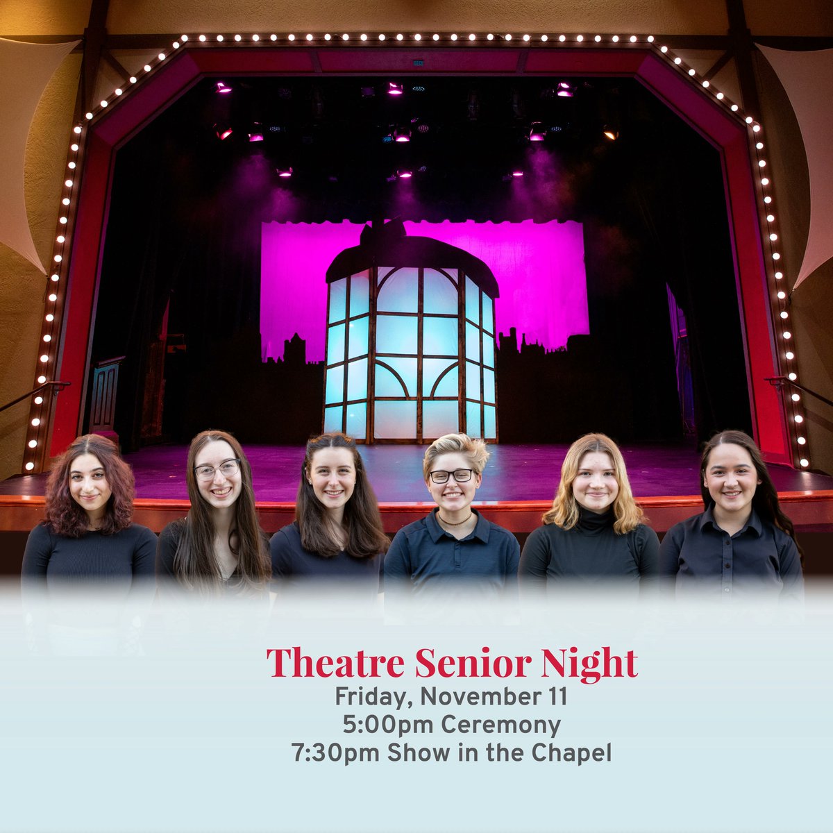This Friday, join us as we celebrate our theatre seniors before they perform “Something Rotten!” The ceremony will be at 5pm on Friday, Nov 11. Performances on Friday, Nov 11, 7:30–10pm, and Saturday, Nov 12, 2–4:30pm; 7:30–10pm. Tickets here: buff.ly/3NQ3djp