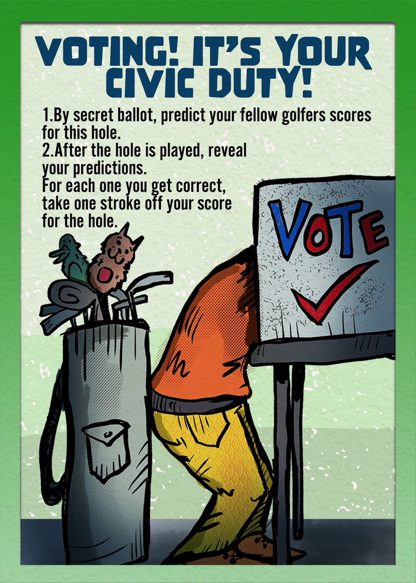 golfzooks's tweet photo. In honor of election day, we are previewing one of our favorite game cards. Get out there and Vote! https://t.co/fwd8IEiHJZ