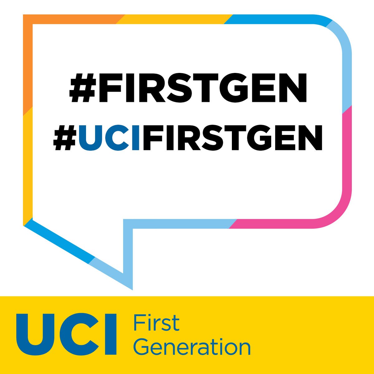 uciantrepreneur's tweet image. UCI First-Gen Day is UCI’s special event held in honor of the National First-Generation College Celebration. Today, Nov 8th, we join colleges and universities nationwide to celebrate the success of first-generation college students, faculty, and staff. 

#FirstGenUCI #UCFirstGen