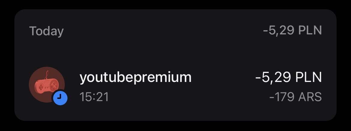 pawel_its's tweet photo. Ostatni tani miesiąc YouTube Premium w Argentynie 😄 https://t.co/6mckCy3pob