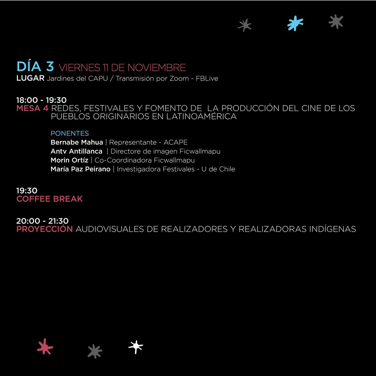 chirapaqoficial's tweet photo. #CineIndígena 🎥 | Del 9 al 11 de noviembre, les invitamos a participar en el "Encuentro Internacional Cine + Video de los Pueblos Indígenas". Habrá proyecciones y diálogos respecto a la producción, distribución, nuevas agendas y retos del cine indígena en Latinoamérica. https://t.co/9HTQPaRDfE