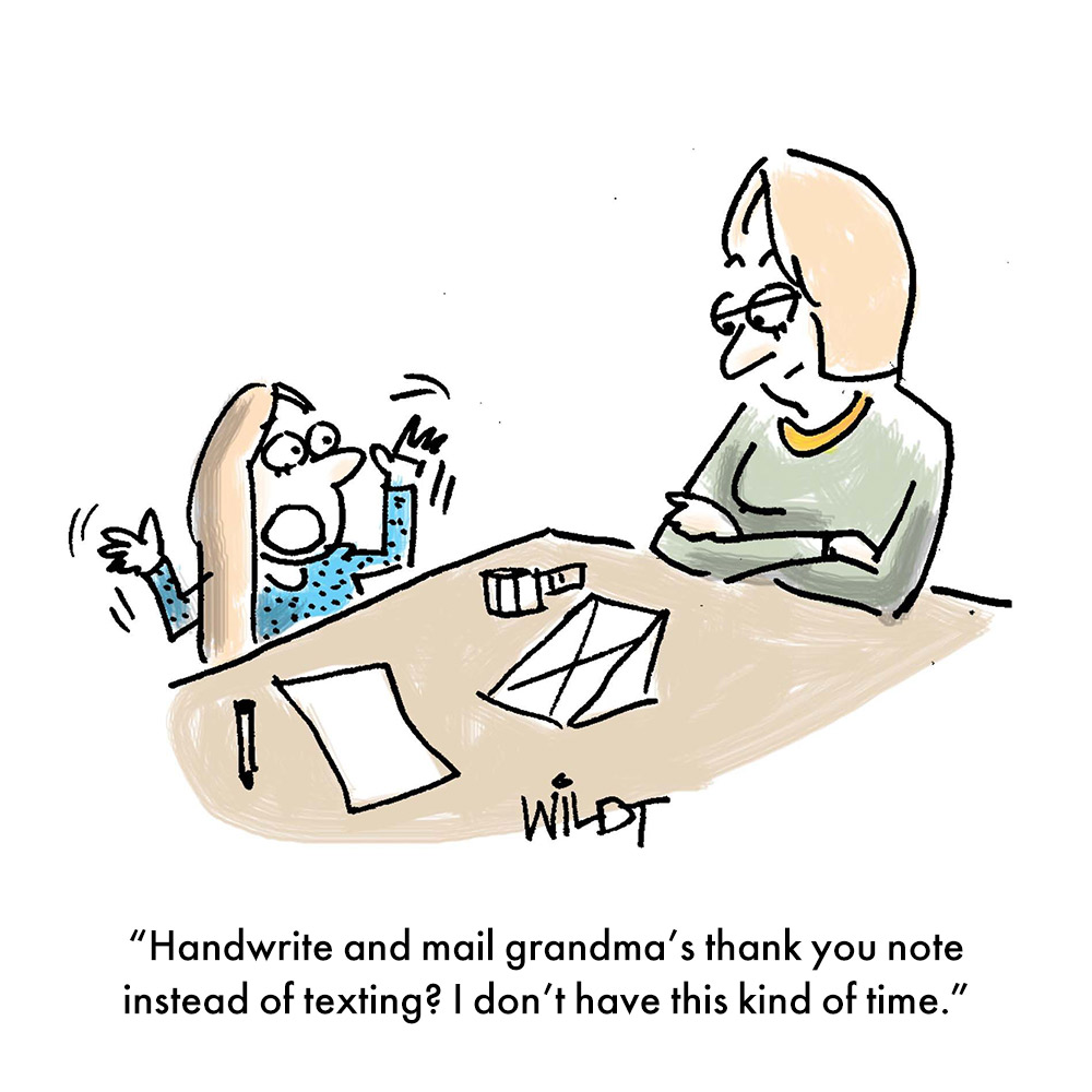 Feeling the impending hand cramp as handwritten note season approaches? Electragram is here to help reduce strain on your hand (and cut down your greeting card and postage budget!)

Cartoon courtesy of @cartoonstockltd
#digitalstationery #electragram