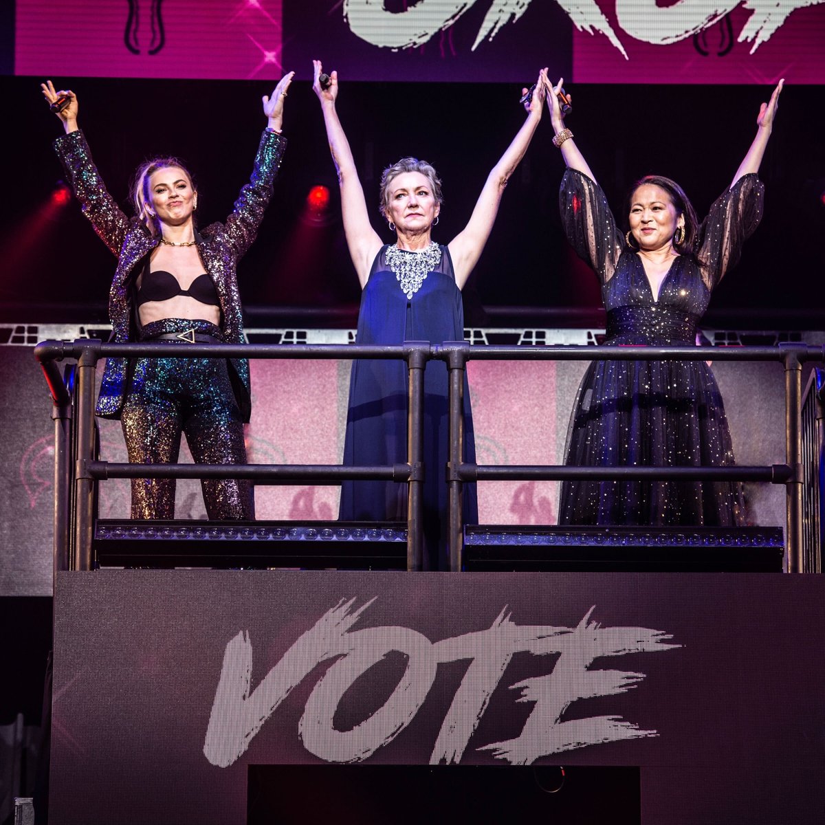 It's Election Day! Vote as if your life depends on it because it most certainly does. Heed the call made at this year's Broadway Bares by @potusbway stars @juliannehough, @SuzyNakamura and Julie White: 'Organize, mobilize and VOTE!'